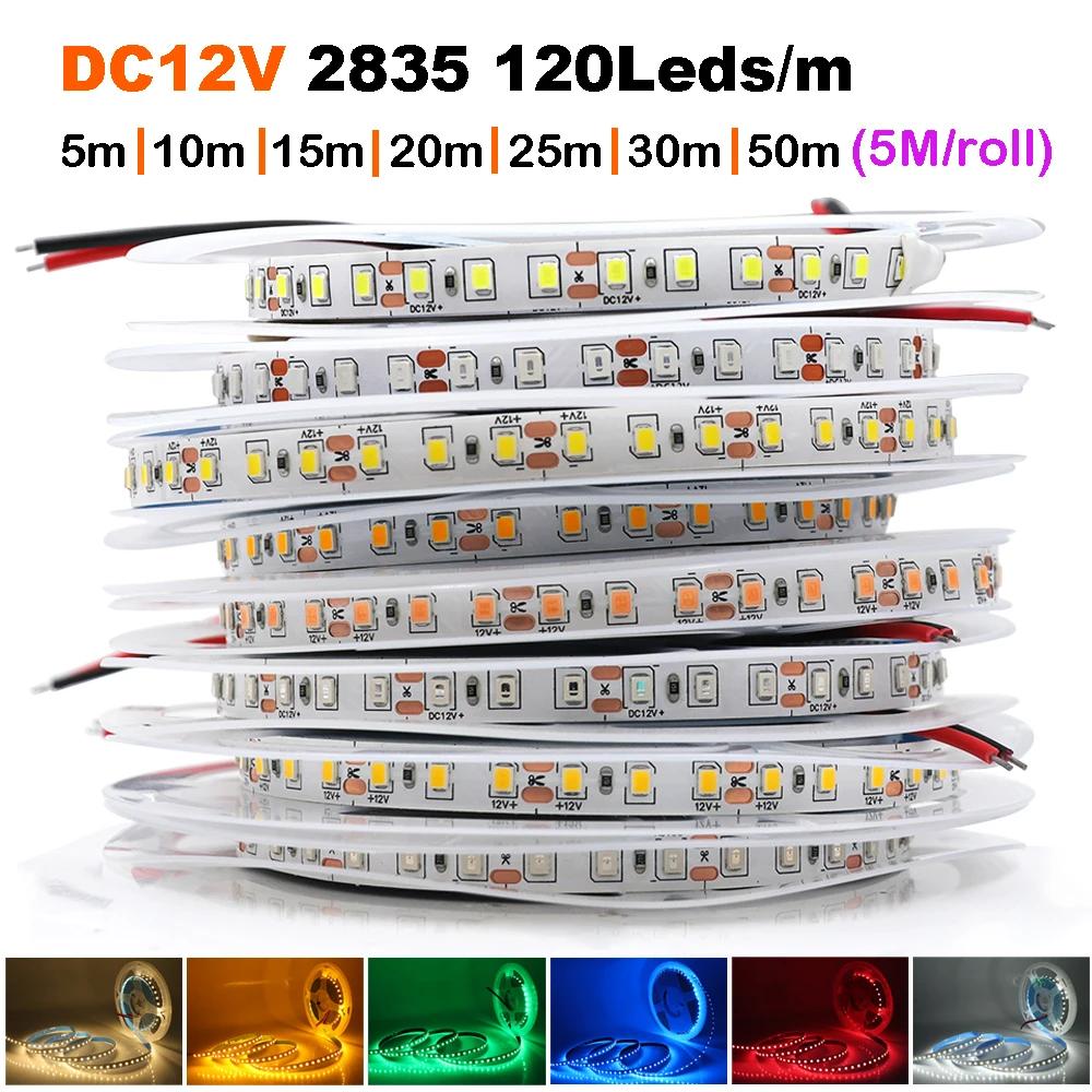DC 12V LED Ʈ , SMD 2835, 120LEDs/m, , Ķ, , ,  , ϰ   LED   , 5m/